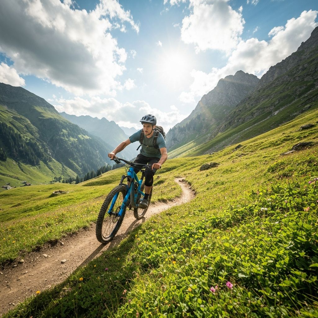 Mountain biking in the Swiss Alps