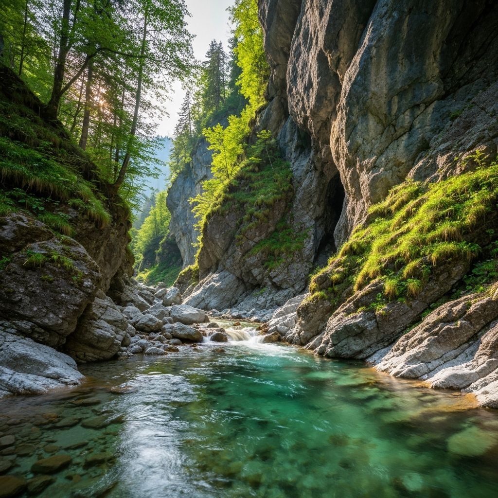 Rabiusa Gorge with pristine mountain waters